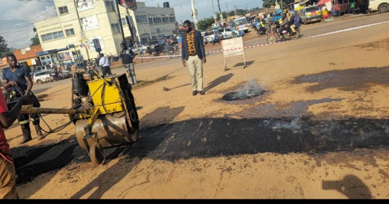 Road Patching along Police road